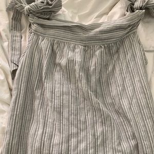 Striped Shirt With bows on shoulder